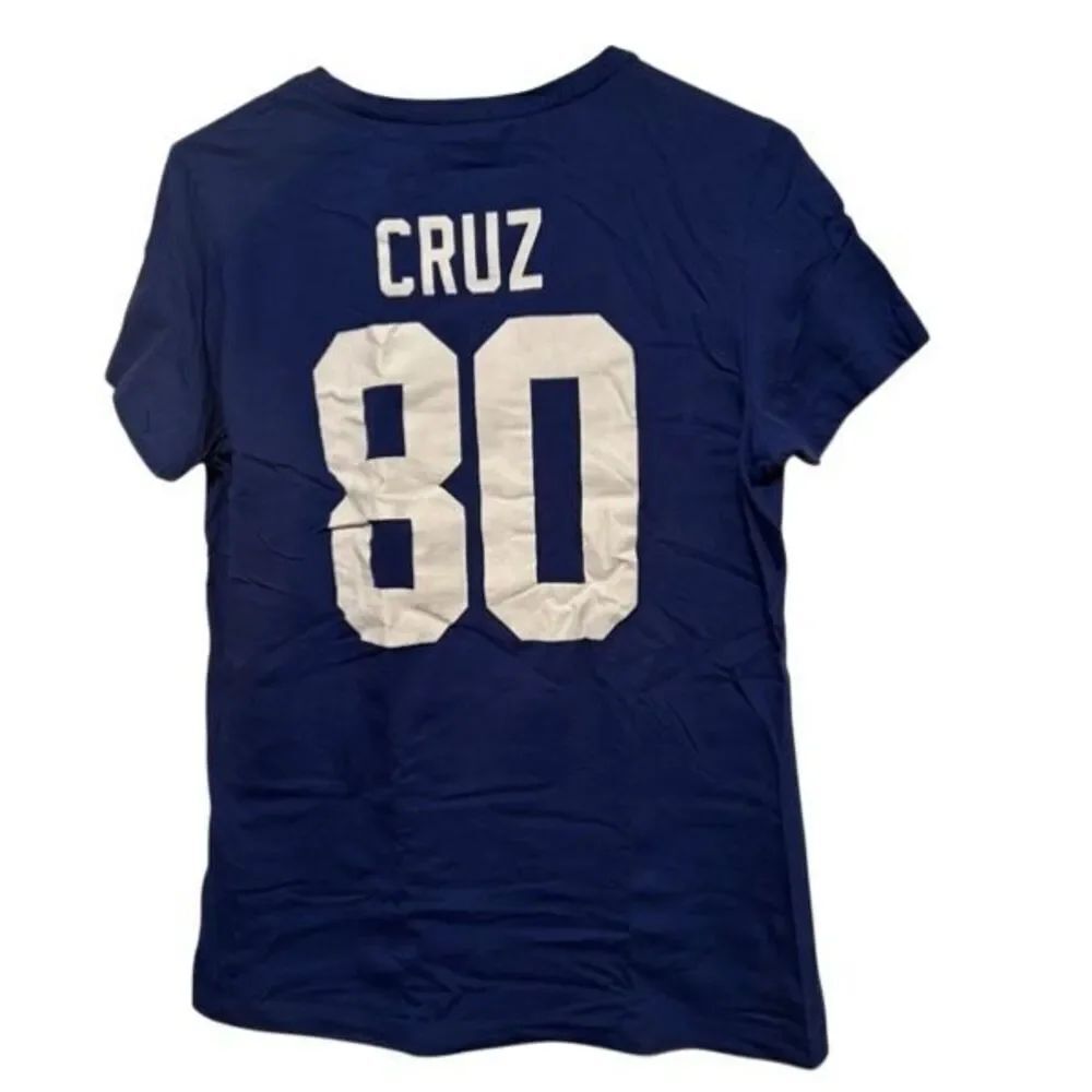 New York Giants #80 Victor Cruz Women’s Size XL Nike Slim Fit T-Shirt